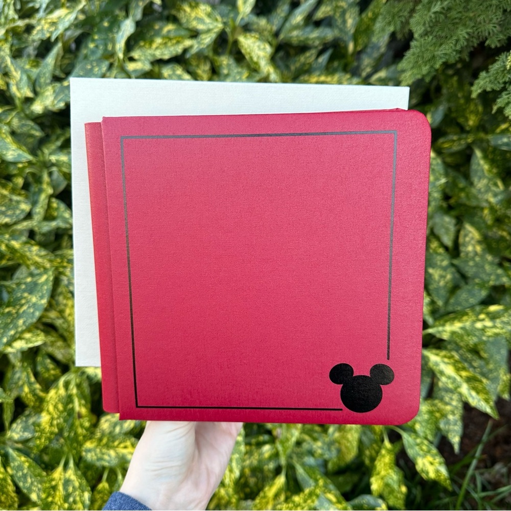 NEW 2004 Creative Memories 7x7 Red Disney Album Scrapbook, Vacation, Travel NIB